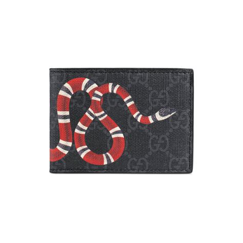 gucci wallet men black|authentic gucci snake wallet.